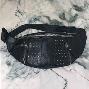 Faux Leather Studded Fanny Pack